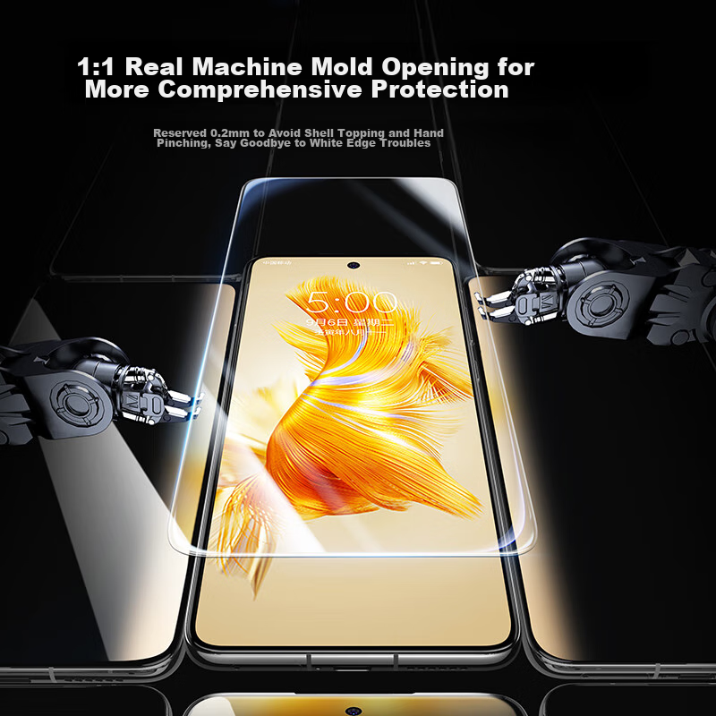 Lulian Tempered Glass Screen Protector for Huawei Mate 50, Full Coverage Anti-Fi...