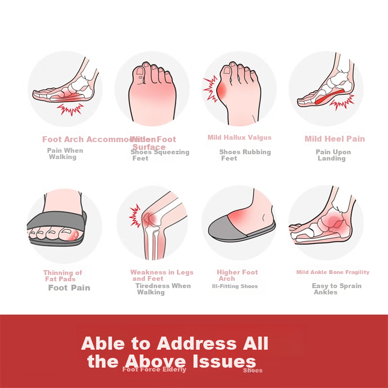 Footful Elderly Breathable Slip-on Shoes for Mom, Middle-aged and Elderly Sports...