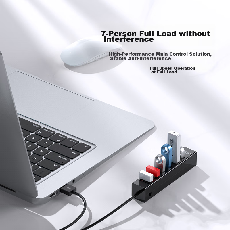 UNITEK USB Hub, One-To High-Speed Expansion, 7 Ports 2.0 HUB Concentrator, Expan...