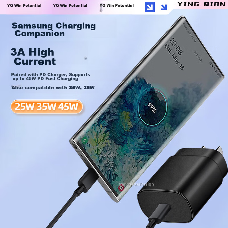 WinQian Compatible Samsung Data Cable, Charging Cable, Type-C Double-Ended 2 Met...