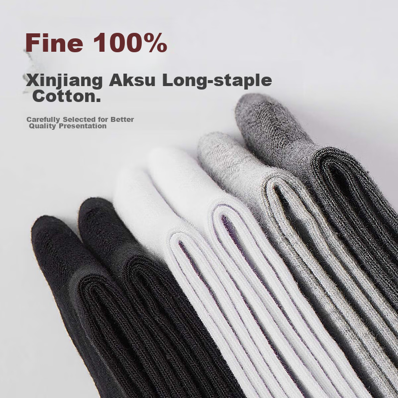 Yiershuang [100% Pure Cotton Antibacterial And Odor-Resistant] Men's Socks, Mid-...