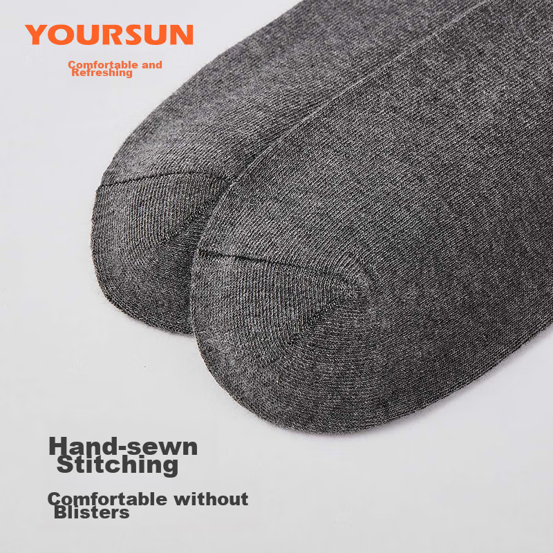 Yiershuang [100% Pure Cotton Antibacterial And Odor-Resistant] Men's Socks, Mid-...