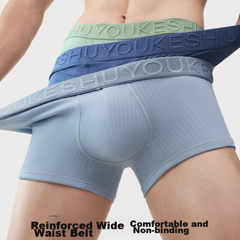 Youkeshu Men's Underwear, Pure Cotton 7A Modal Silk, Antibacterial Shorts, Visib...