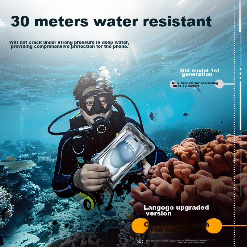 Langke Waterproof Phone Case, Touchscreen Compatible, Waterproof Pouch, Swimming...