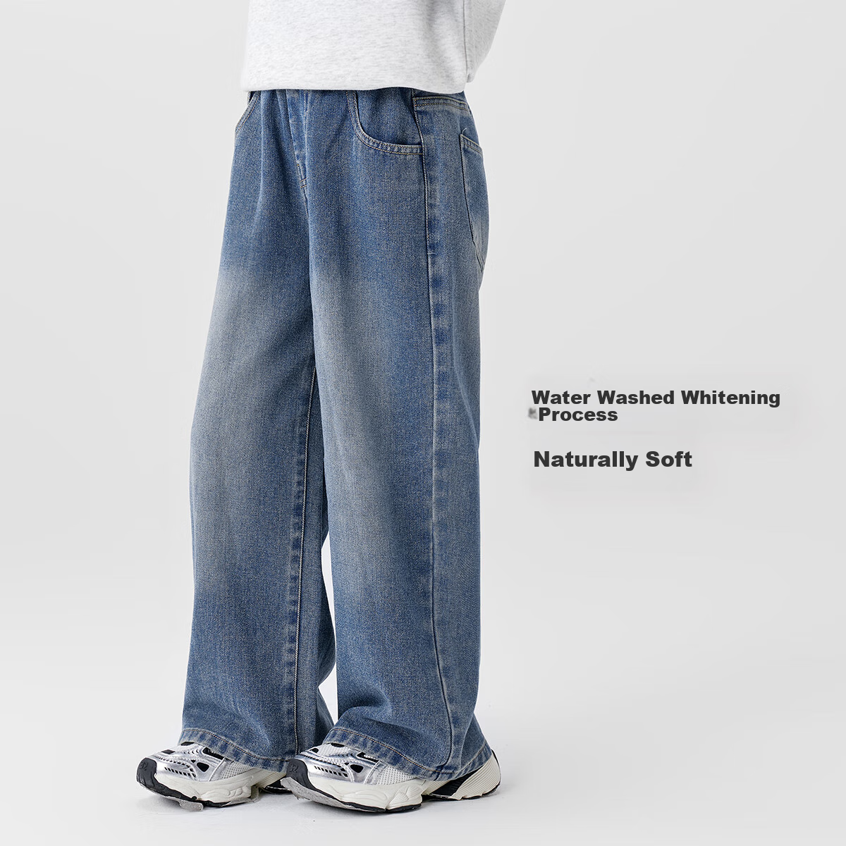 Zuoxi Girls' Jeans, Children's Pants, Straight-Leg Trousers, 2025 New Style, for...