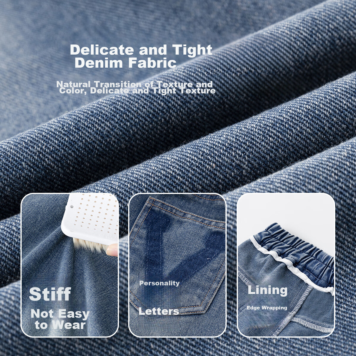 Zuoxi Girls' Jeans, Children's Pants, Straight-Leg Trousers, 2025 New Style, for...