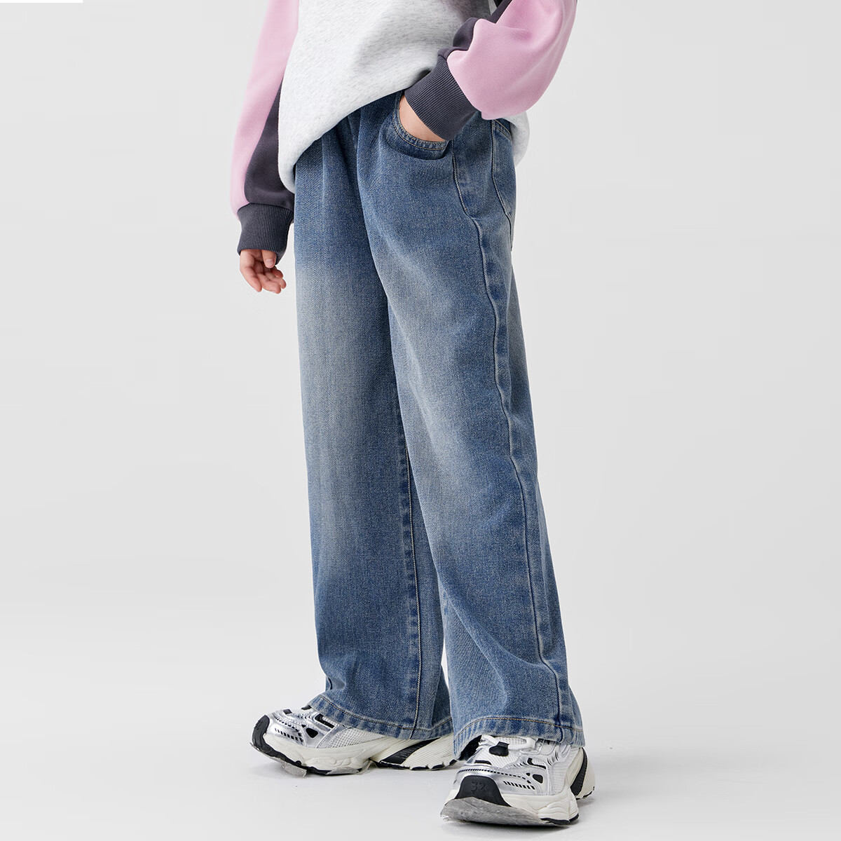 Zuoxi Girls' Jeans, Children's Pants, Straight-Leg Trousers, 2025 New Style, for...