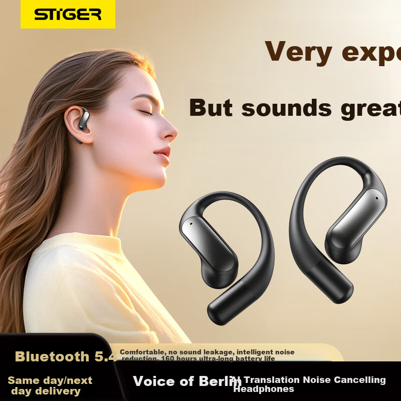 Stiger 【AI Translation | Top-of-the-line New Model】Bluetooth Earphones Hanging...