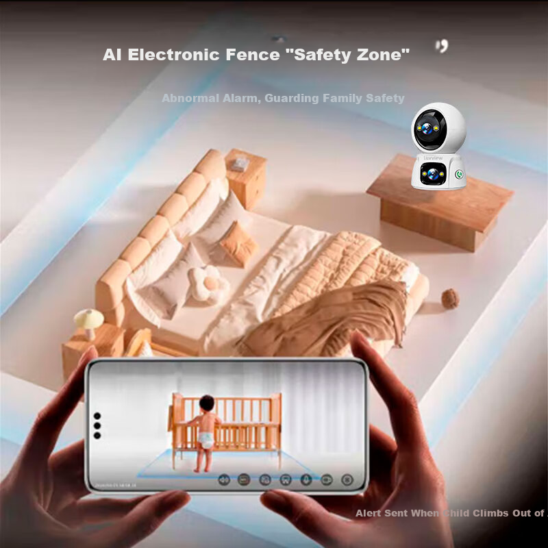 LUXVIEW Dual Camera 10 Million HD Smart Surveillance Camera for Home Wireless Wi...