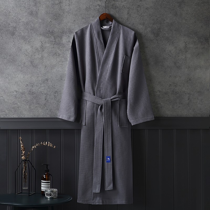 Zhu Yibai Bathrobe, Pure Cotton Absorbent Bathrobe, Simple Home Bathrobe, Sweat...