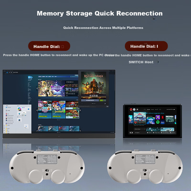 Aogaoshili Q10 Retro Game Controller, Switch Controller, Pro Mini Portable Wirel...