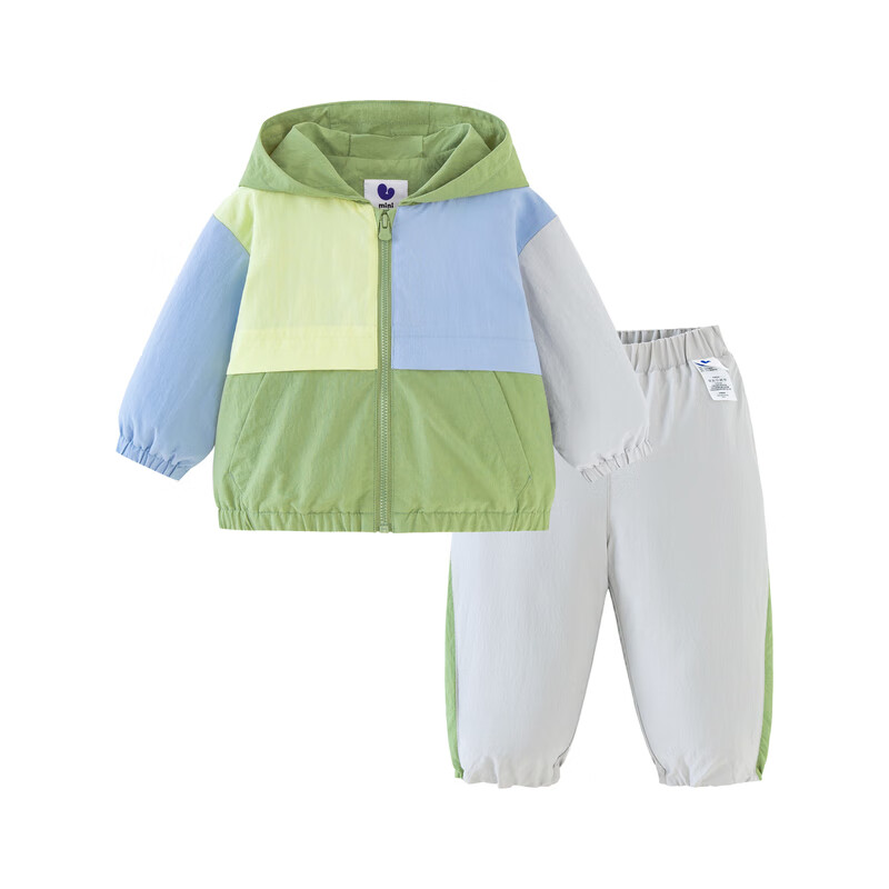 Minibala Unisex Kids Outdoor Long Sleeve Hooded Top and Pants Set Spring 2301251...