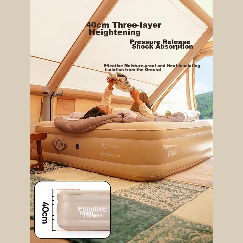 Yuanren Camping Automatic Inflatable Mattress, Outdoor Camping Tent Air Pad, Dou...