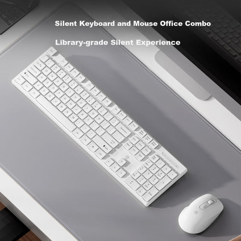 Jingzao S1 Wireless Keyboard and Mouse Set, Thin and Portable Full-size Office L...