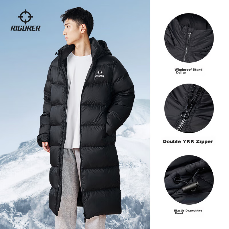 Zhunzhe down Jacket for Men And Women, Long Style, Winter Warmth, Windproof, Whi...