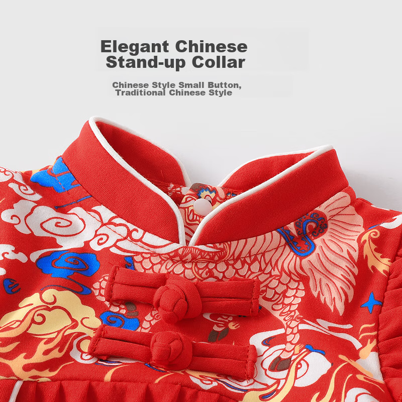 Youqi Baby Girl's First Birthday Dress, Red Dress, Autumn Outfit, Baby Girl's Dr...