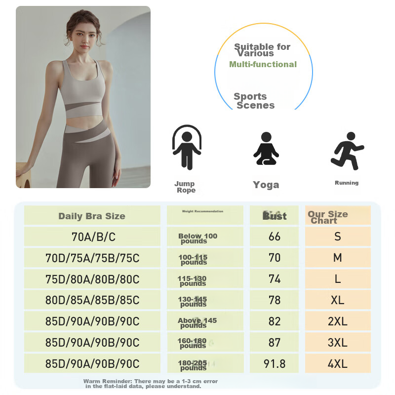 Youyou Sports Bra for Women, Anti-Shock And Anti-Sagging, Yoga Fitness Vest with...