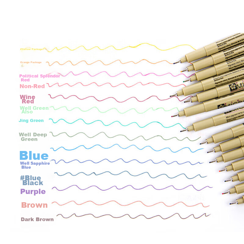 SAKURA Colored Needle-Tip Pen, Line Drawing Pen, 04 Size 0.40mm (Green), Importe...