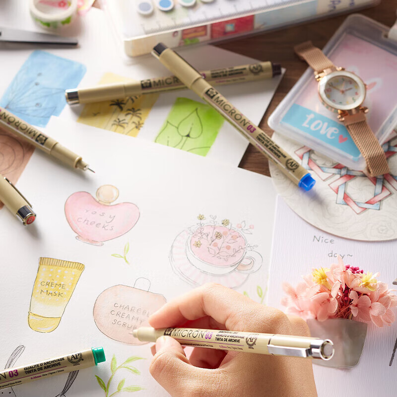 SAKURA Colored Needle-Tip Pen, Line Drawing Pen, 04 Size 0.40mm (Green), Importe...