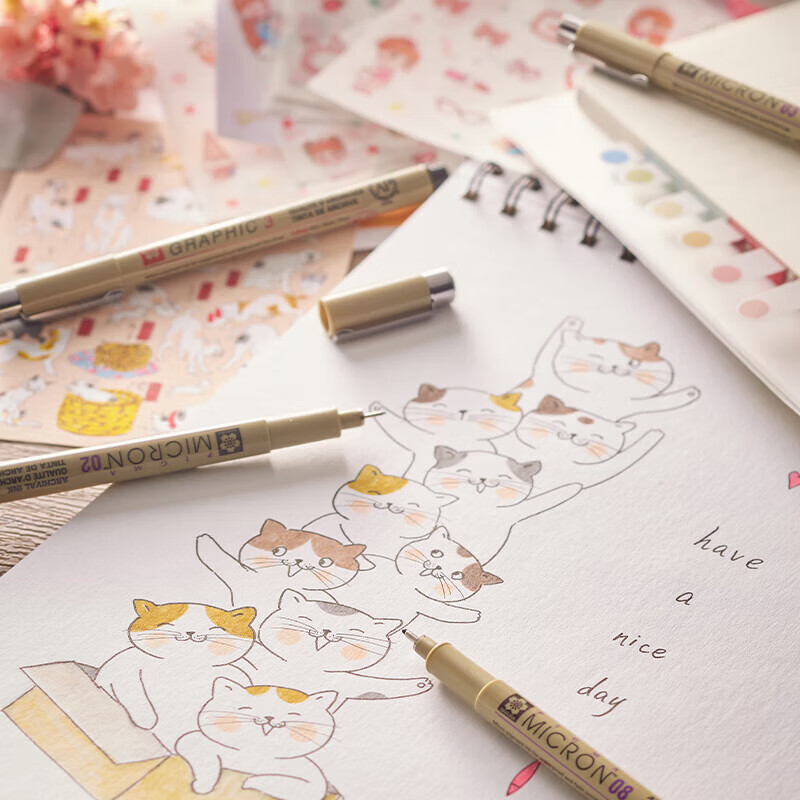 SAKURA Colored Needle-Tip Pen, Line Drawing Pen, 04 Size 0.40mm (Green), Importe...