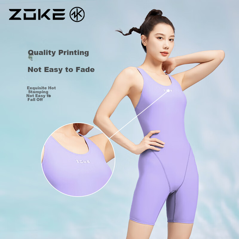 ZOKE ZOKEZOKE Women's Professional Training One Piece Swimsuit 123501427-3 Viole...