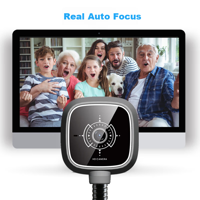 GESOBYTE C509 Bracket Type 2K HD Live Computer Camera Video Call Conference Netw...