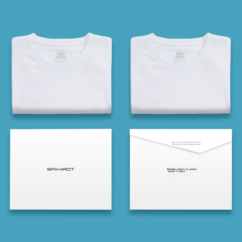 Muzhi Bai Xiao T First Generation Pure Cotton Short-Sleeve T-Shirt for Men And W...