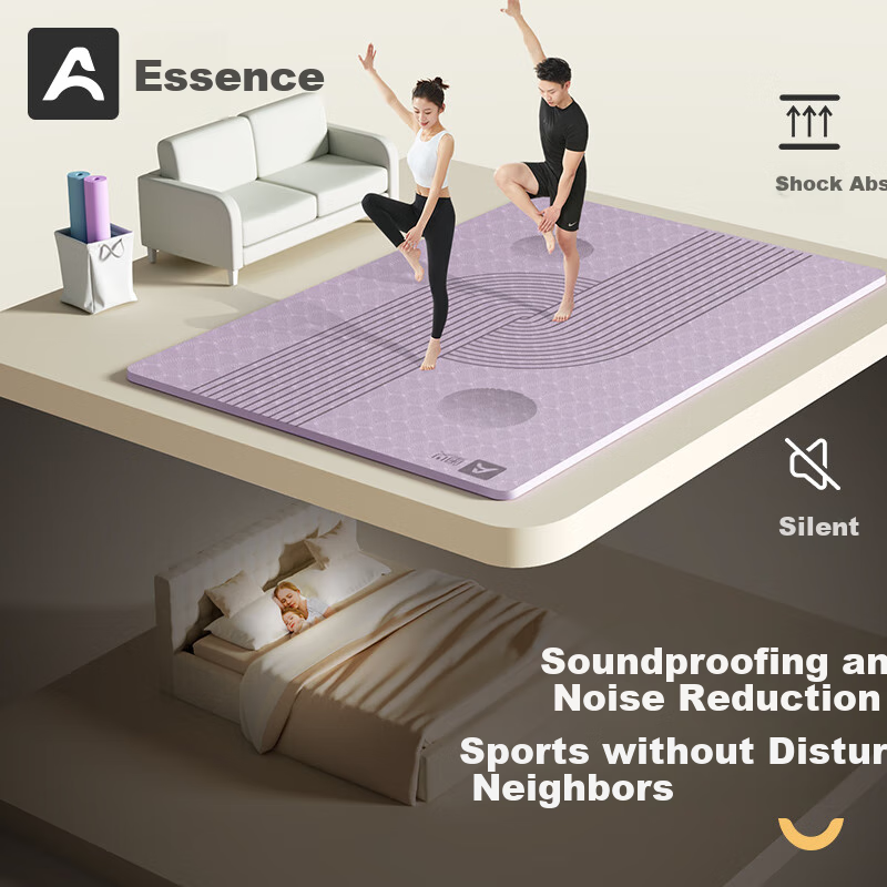 Aoyi Extra Large Double Yoga Mat, Thickened And Widened, Non-Slip, for Aerobics,...