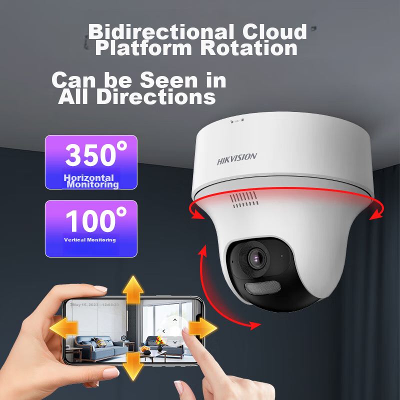 HIKVISION Wireless WiFi Surveillance Camera, Home Use, 360-Degree Panoramic View...