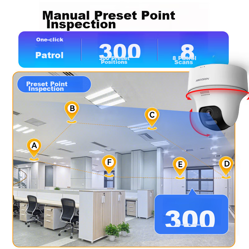 HIKVISION Wireless WiFi Surveillance Camera, Home Use, 360-Degree Panoramic View...