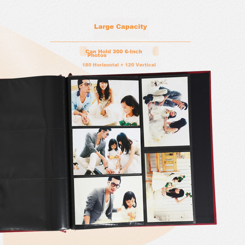 NCL Pocket Photo Album, 300 Pages, 6 Inches, Large Capacity Photo Collection, In...