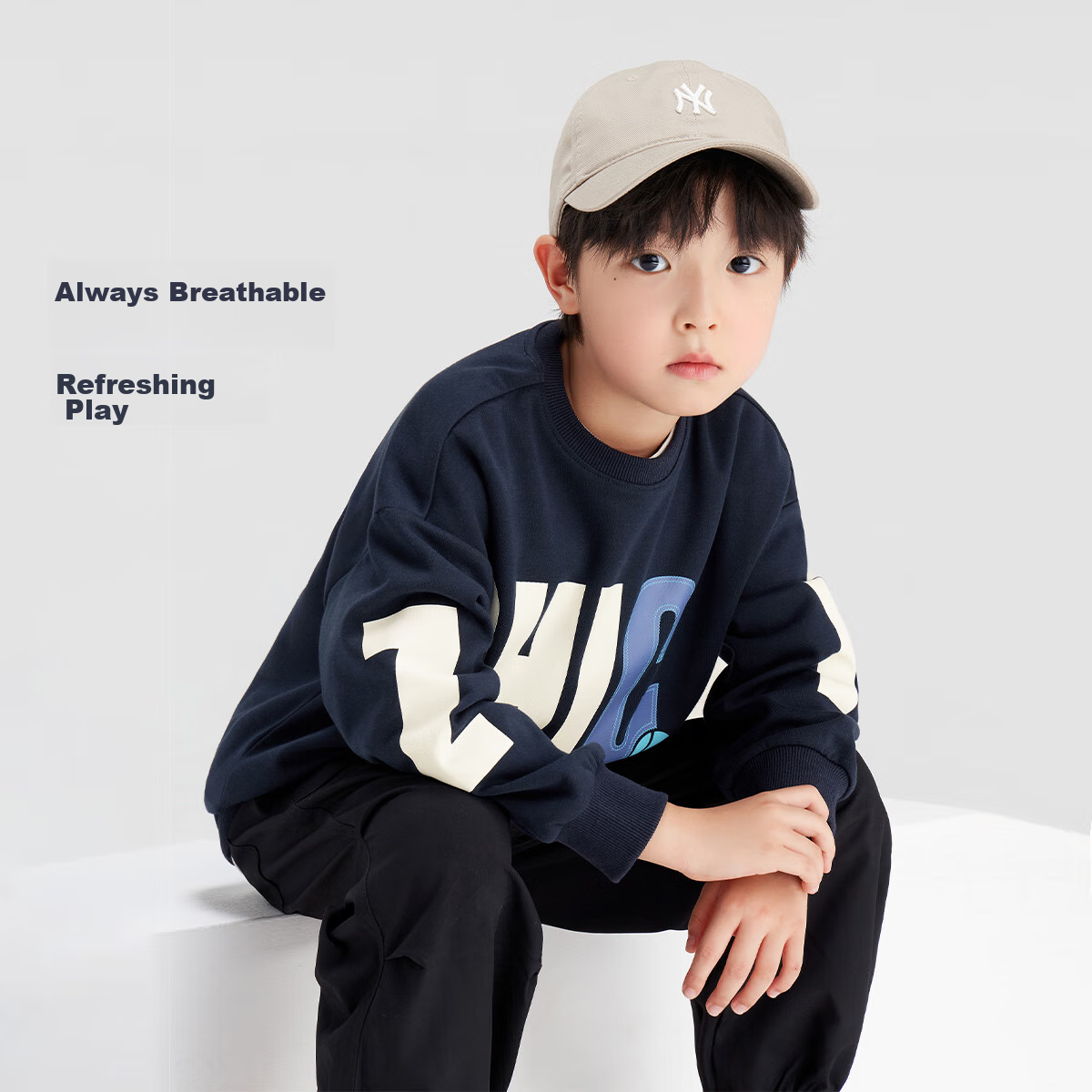 Zuoxi Boys' Sweatshirt, Stylish Spring Outfit 2025 New Style, Children's Top, Bi...