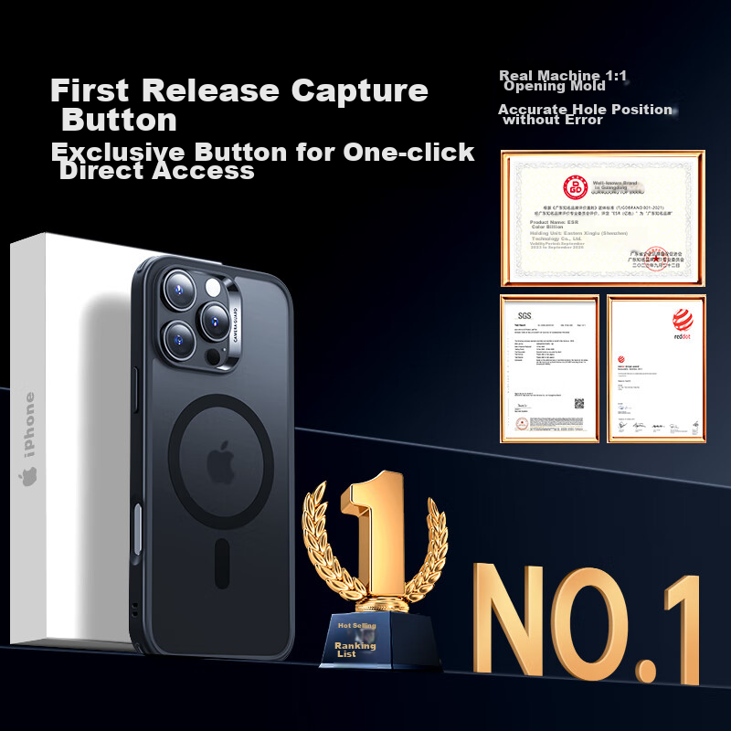 ESR [With Camera Button] IPhone 16 Pro Case, Apple 16 Pro Protective Cover, Magn...