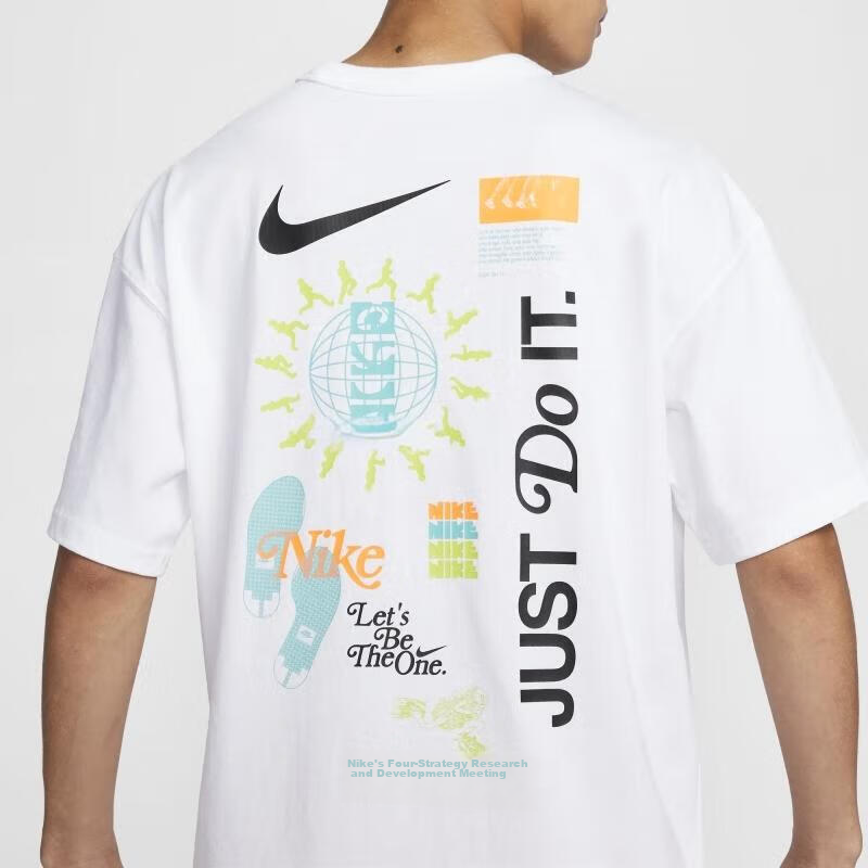 Nike Spring And Summer Men's Short-Sleeve T-Shirt, Sports Casual, Oversize Loose...