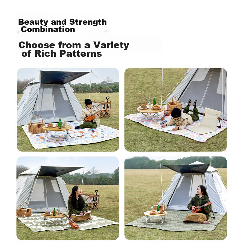 MOBIGARDEN Picnic Mat, Outdoor Camping Park Picnic Machine Washable Portable Moi...