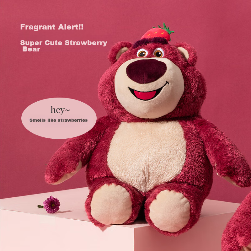 MINISO Official Strawberry Bear Disney Plush Toy Stuffed Animal Pillow Doll, Bir...