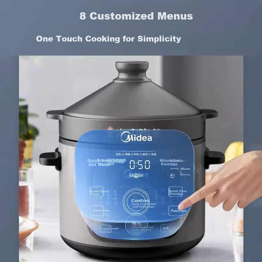 Midea 5.5L Electric Stew Pot Household Vertical Heating Soup Pot Large Capacity...