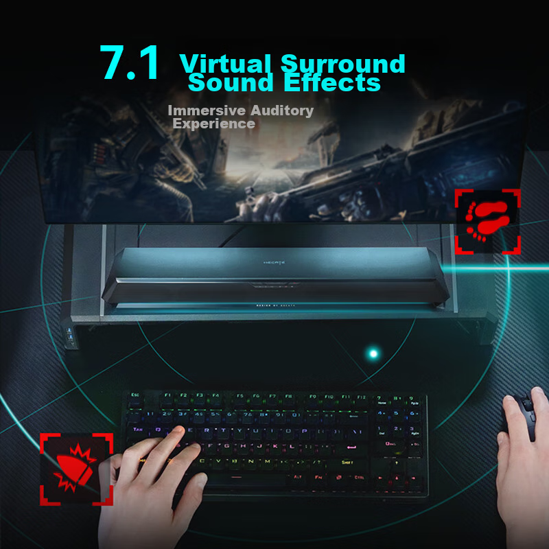 EDIFIER HECATE G1500bar 7.1 Surround Sound Gaming Desktop Speakers with Anti-How...