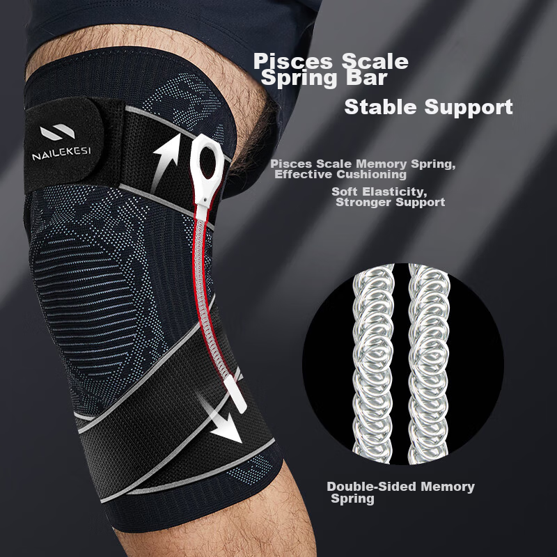 Nailekesi Knee Brace, Professional Sports Knee Joint Protector for Men, Meniscus...