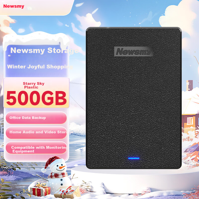 Newsmy 500GB External Hard Drive Mechanical, Nebula Plastic Series, USB3.0, 2.5-...