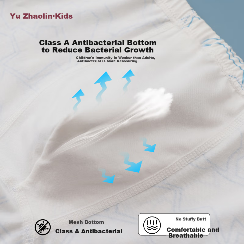 YUZHAOLIN Children's Underwear Boys Cotton Boxer Briefs Baby Boy Shorts Happy Pu...