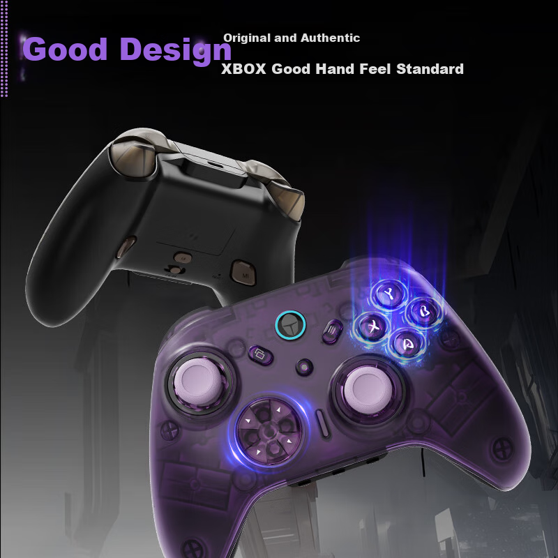 ThundeRobot G50 PLUS Tri-Mode Wireless Game Controller, Amethyst Transparent, Sw...