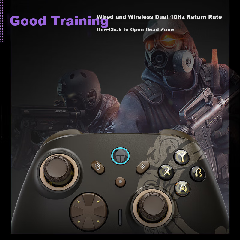 ThundeRobot G50 PLUS Tri-Mode Wireless Game Controller, Amethyst Transparent, Sw...