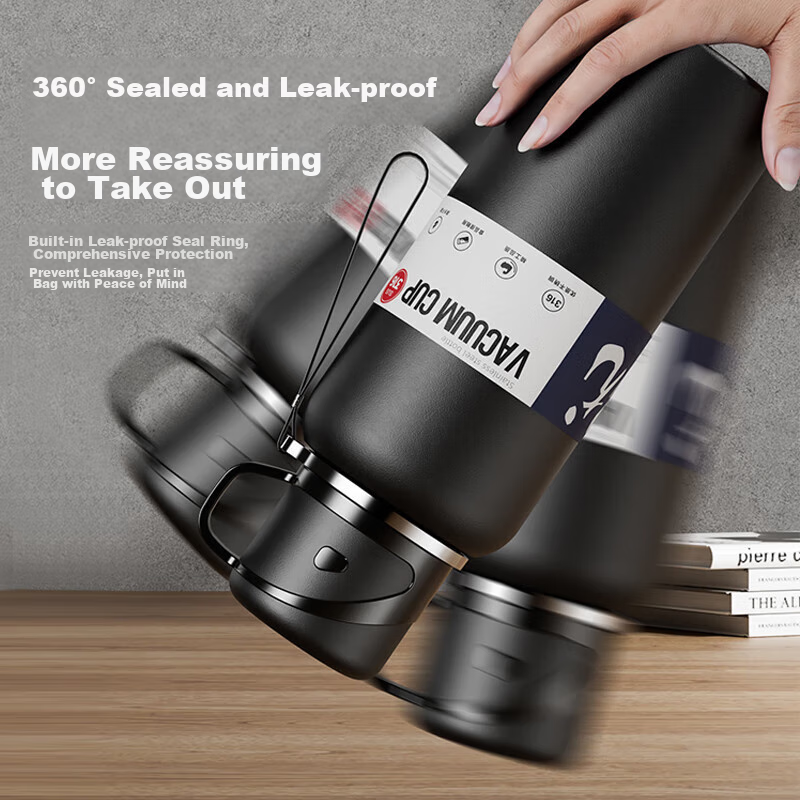 Miaoxiaoshu Insulated Mug for Men, Large Capacity, Tea Infuser, 316 Stainless St...