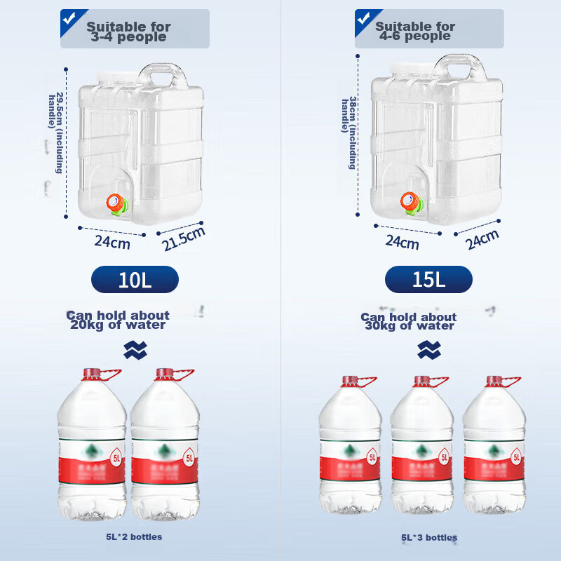 Maxcook Pure Water Container, Mineral Water Container, Drinking Water Container...