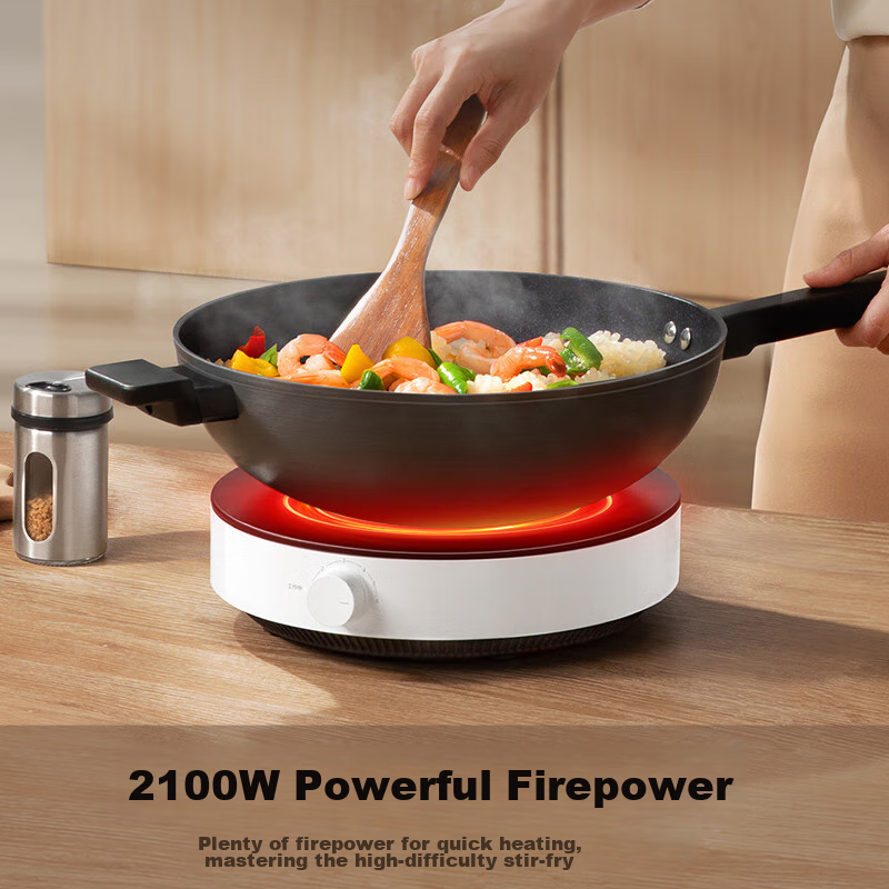 Mijia Xiaomi Induction Cooker, Round without Open Flame, Multi-Functional High-P...