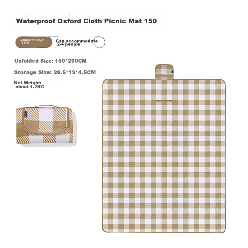 MOBIGARDEN Picnic Mat, Outdoor Camping Waterproof Oxford Cloth Beach Mat, Portab...