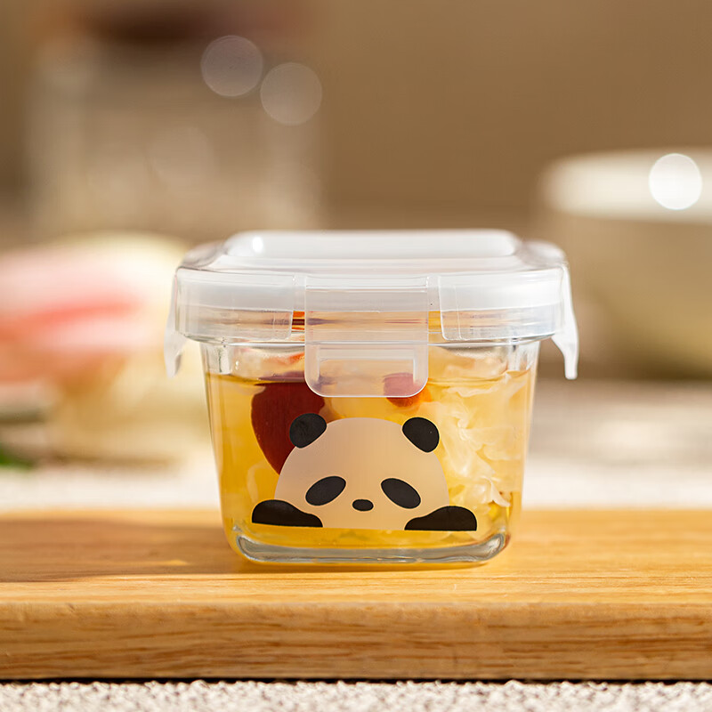 Modern Housewife Mototo Panda Sealed Jar Mini Glass Bottle Portable Food Grade F...