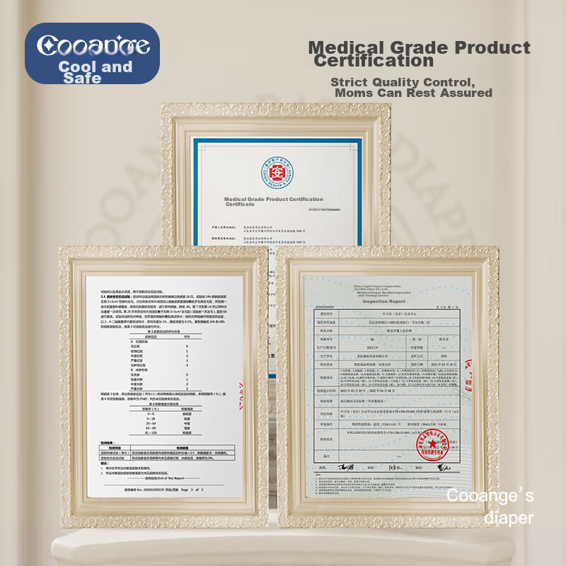 COOANGE Breathable White Water Lily Baby Pull-Up Diapers, Size L, 60 Pieces (9-1...