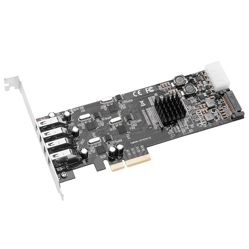 MOGE PCIE X4 to 4-Port USB3.0, Independent Channel USB3.2 Gen2 Expansion Card, I...